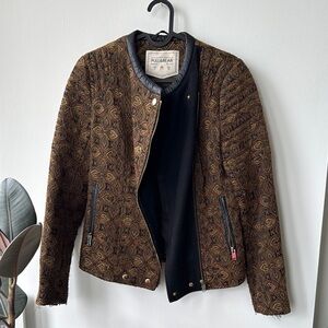 Brown Patterned Women's Jacket